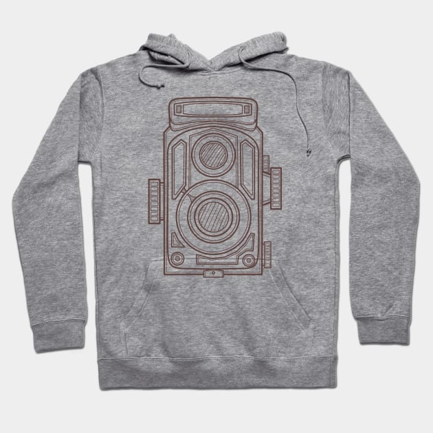 Vintage Camera Line Art Hoodie by milhad